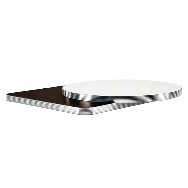 Laminate Aluminium Ridged Edge ABS Table Tops for Diners and Restaurants DeFrae