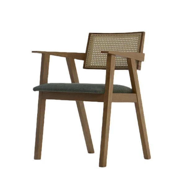 Lisbeth Chairs with Cane Rattan Back Front View