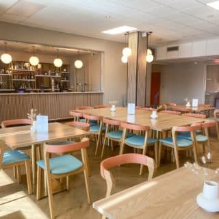 Restaurant furniture by DeFrae Contract Furniture at Riverside Stadium Middlesbrough FC stadium