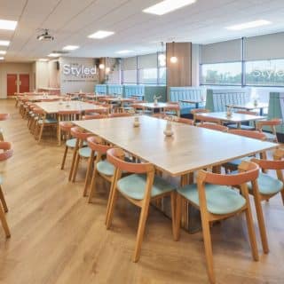 Restaurant furniture by DeFrae Contract Furniture at Riverside Stadium Middlesbrough FC stadium Styled Suite