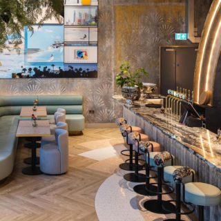 Block B A Bar Stools Scarlett Stools and Bespoke Tables by DeFrae Contract Furniture at Paradise Green London (4)