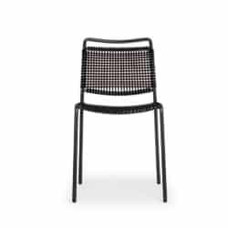 Moon side chair Outdoor Restaurant Cafe Chair Stacakble DeFrae Contract Furniture Black