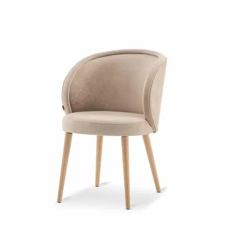 Luna Dining Armchair Wooden Legs DeFrae Contract Furniture Restaurant Chair