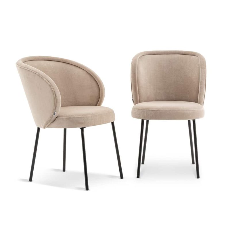 Luna Dining Armchair Metal Legs DeFrae Contract Furniture Front View Restaurant Chair
