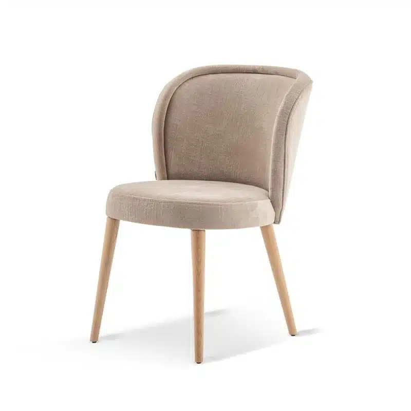 Luna Dining side chair Wooden Legs DeFrae Contract Furniture Restaurant Chair