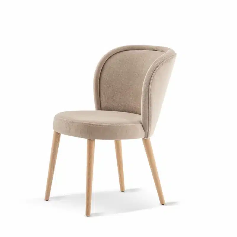 Luna Dining side chair Wooden Legs DeFrae Contract Furniture Restaurant Chair