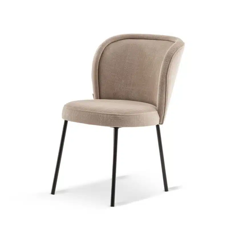 Luna Side Chair Metal Legs DeFrae Contract Furniture Restaurant Chair