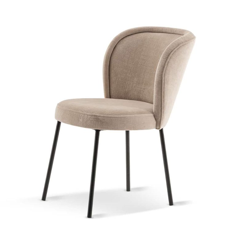 Luna Side Chair Metal Legs DeFrae Contract Furniture Restaurant Chair