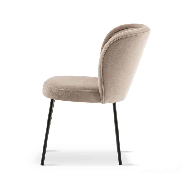 Luna Side Chair Metal Legs DeFrae Contract Furniture Restaurant Chair