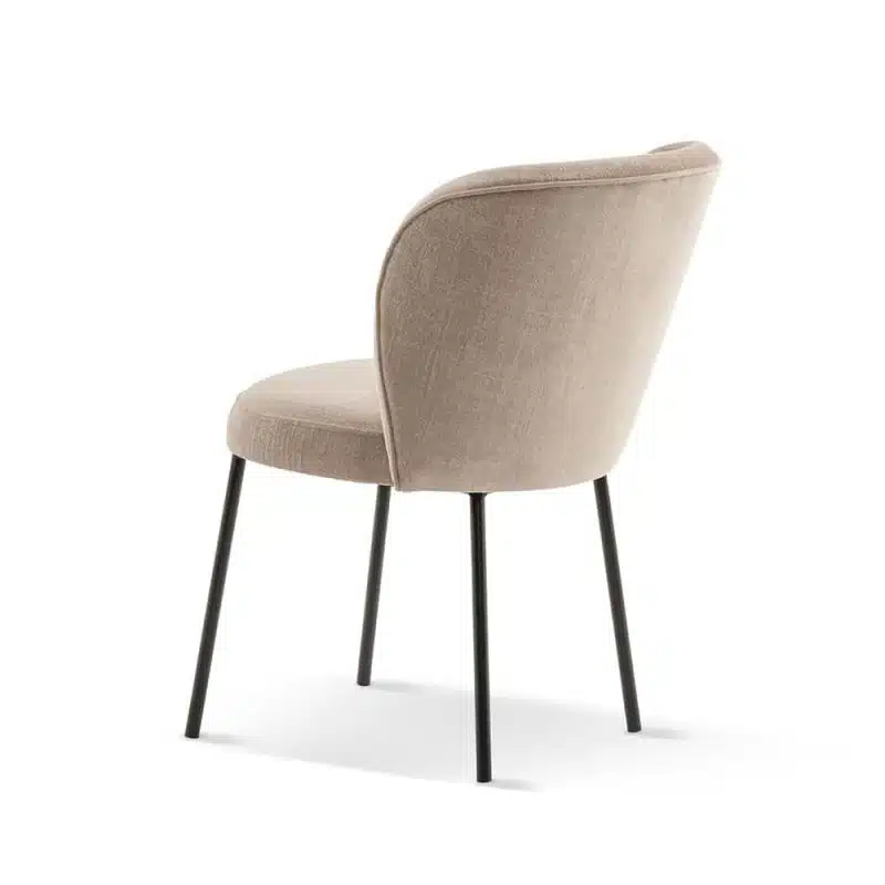 Luna Side Chair Metal Legs DeFrae Contract Furniture Restaurant Chair
