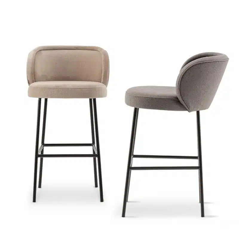 Luna Bar Stool Metal Legs DeFrae Contract Furniture