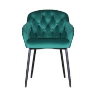 Malia Armchair Metal Legs DeFrae Contract Furniture Button Back