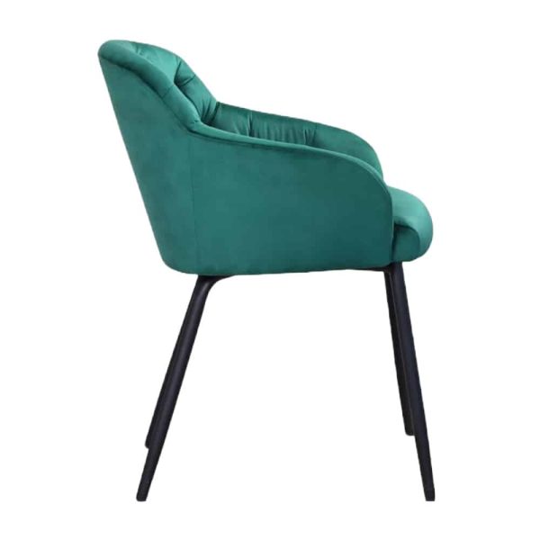 Malia Armchair Metal Legs DeFrae Contract Furniture Button Back