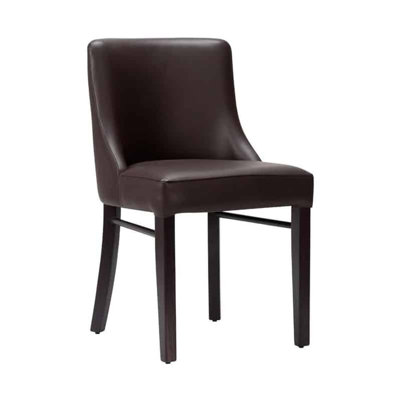 Meran Side Chair Veneto Dark Brown Faux Wenge DeFrae Contract Furniture
