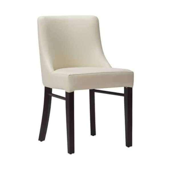 Meran Side Chair Veneto Ivory Cream Faux Wenge DeFrae Contract Furniture