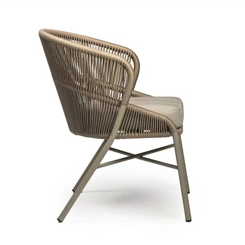 Nabi Outside Chair Natural Rope Weave Chair Restaurant DeFrae Contract Furniture