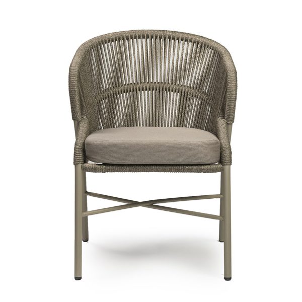 Nabi Outside Chair Natural Rope Weave Chair Restaurant DeFrae Contract Furniture