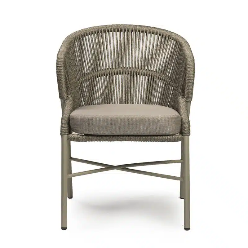 Nabi Outside Chair Natural Rope Weave Chair Restaurant DeFrae Contract Furniture