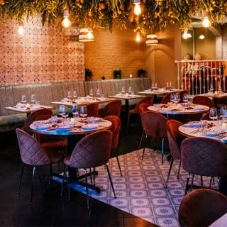 Restaurant chairs and tables by DeFrae Contract Furniture at Limone Restaurant Hoddesdon