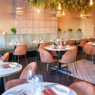 Restaurant chairs and tables by DeFrae Contract Furniture at Limone Restaurant Hoddesdon
