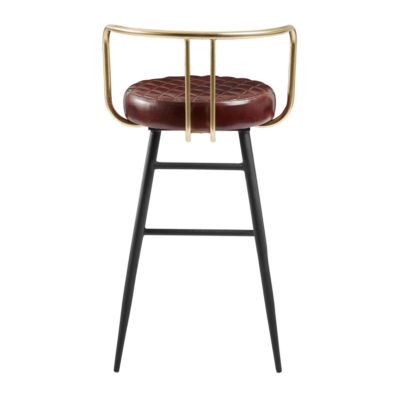 Aulenti Cocktail Bar Stool Claret Red at DeFrae Contract Furniture