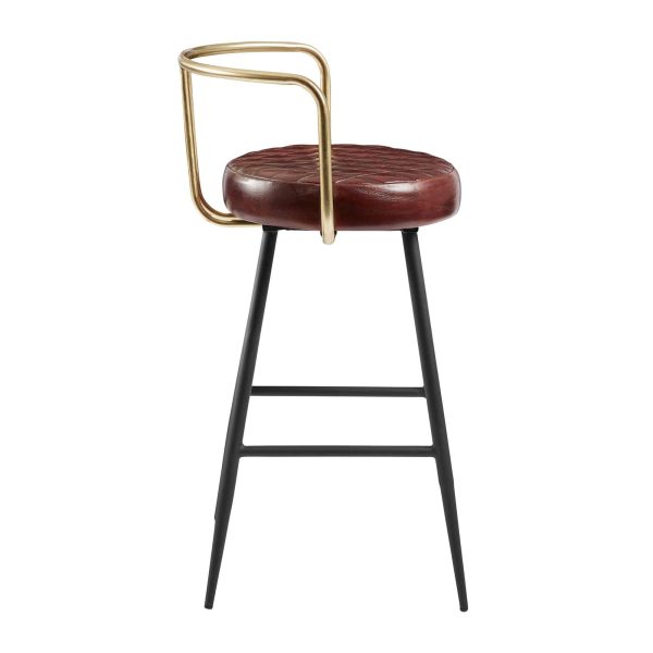 Aulenti Cocktail Bar Stool Claret Red at DeFrae Contract Furniture
