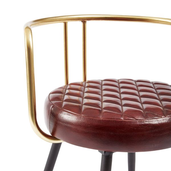 Aulenti Low Cocktail Stool Claret Red at DeFrae Contract Furniture