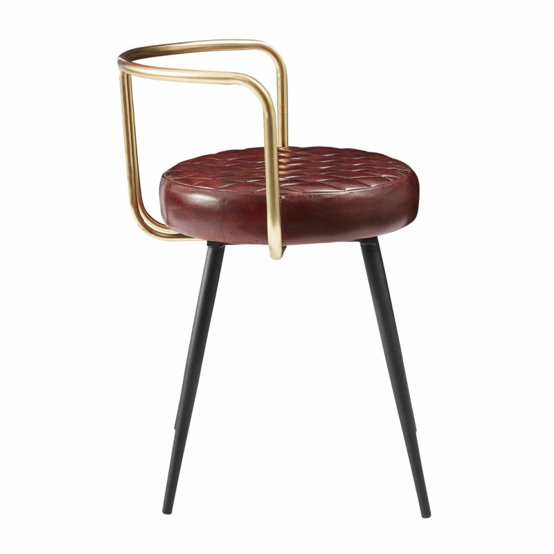 Aulenti Low Cocktail Stool Claret Red at DeFrae Contract Furniture
