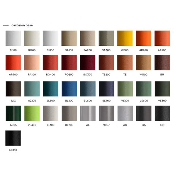 Blume Tablebase Cast Iron base Colour Options For Outdoor Use