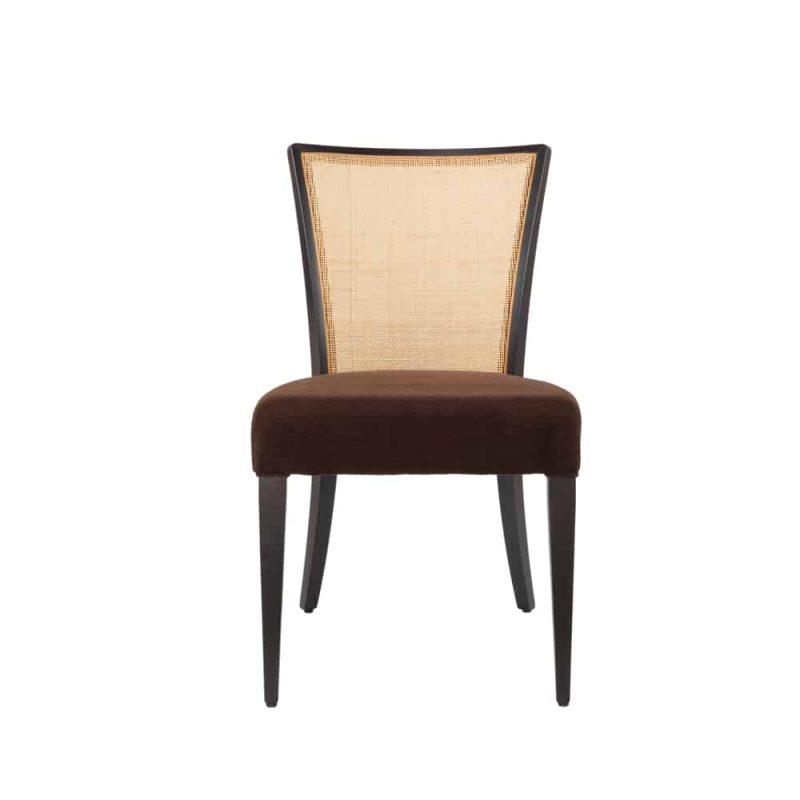 Abby SEO4 Restaurant Side Chair Cane Straw Back Rest DeFrae Contract Furniture