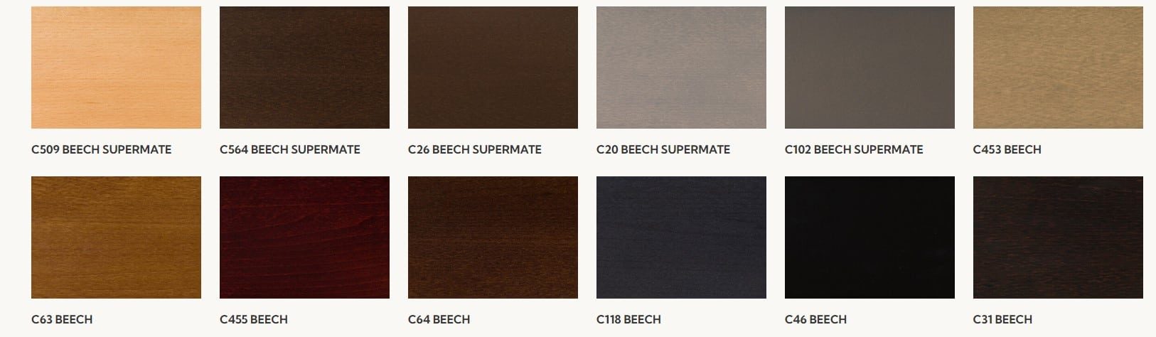 Wood stain finishes available for the Berry Sculptural Armchair at DeFrae Contract Furniture