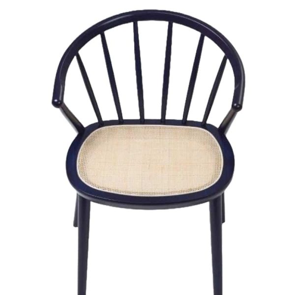 Sudoku Spindle Back Chair With Rattan Seat DeFrae Contract Furniture