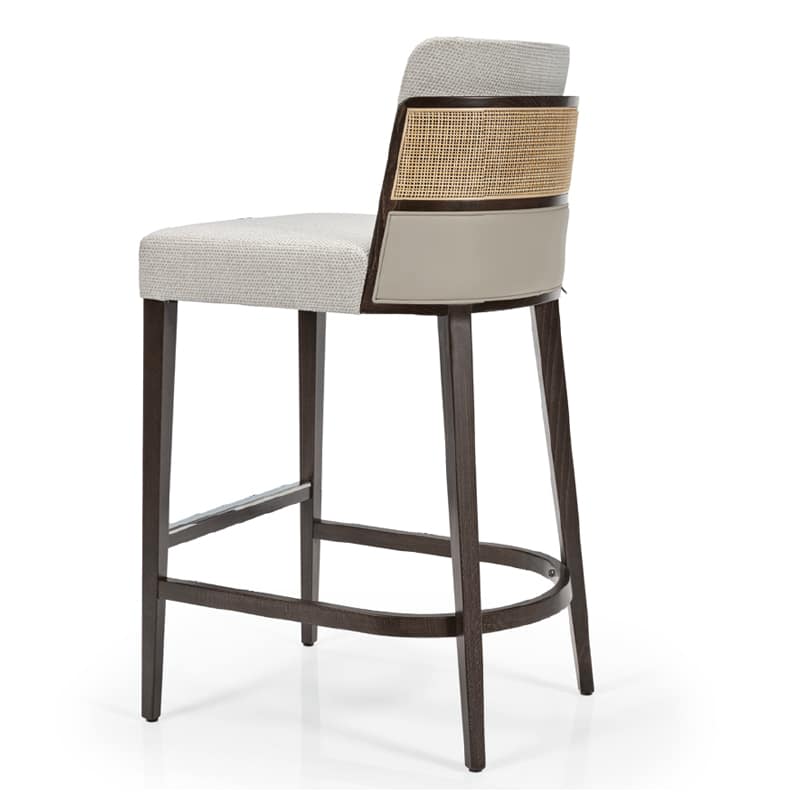 Aggy M1176ST Bar Stool With Cane Upholstery