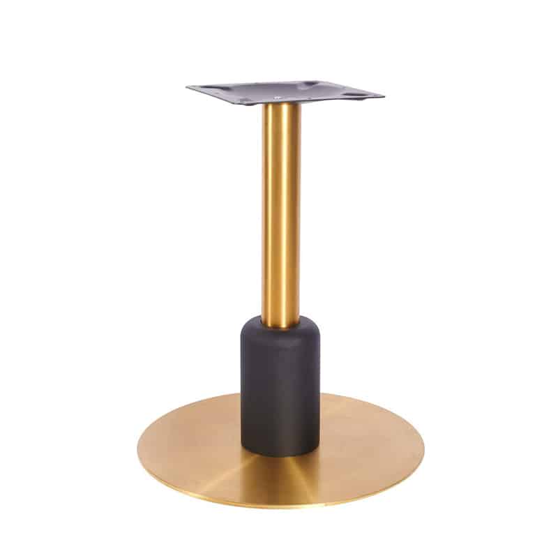 Titan Small Base (Brass & Black) Dining 250mm Sleeve DeFrae Contract Furniture