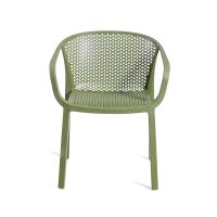 Janet Armchair Gianet DeFrae Contract Furniture Stackable Green 25