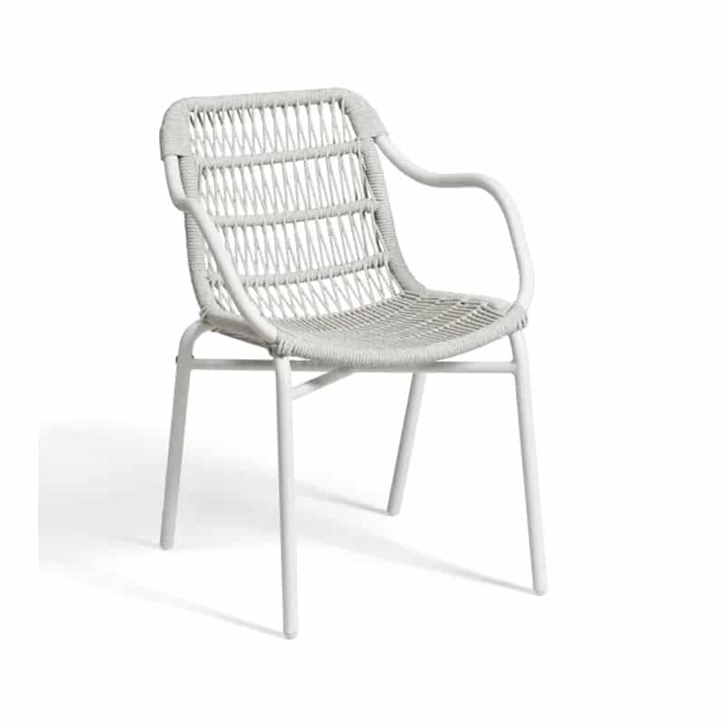 Leaf Outdoor Armchair White DeFrae Contract Furniture