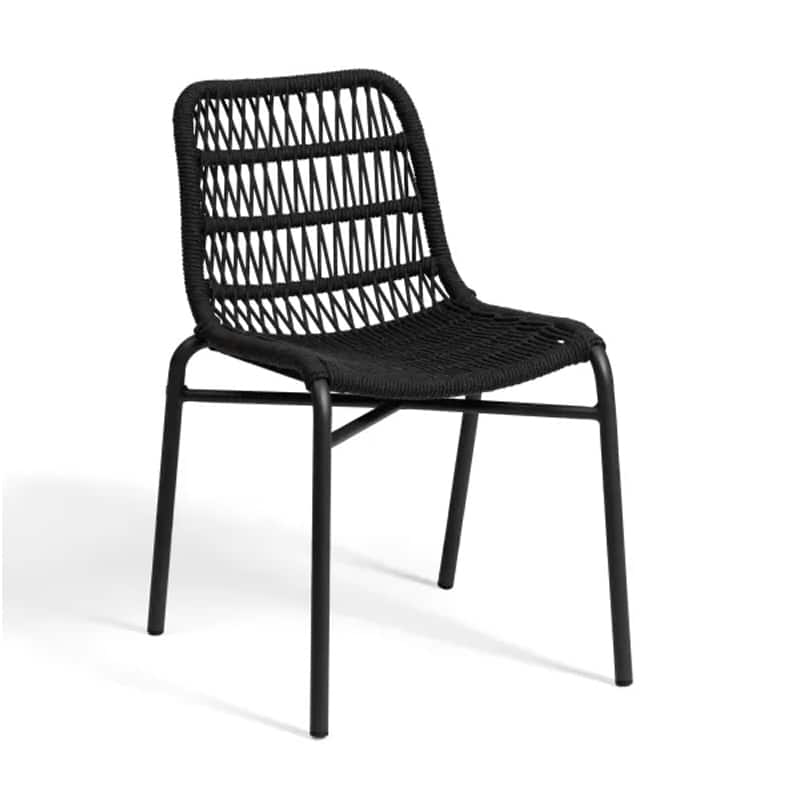Leaf Outdoor Side Chair Anthracite DeFrae Contract Furniture