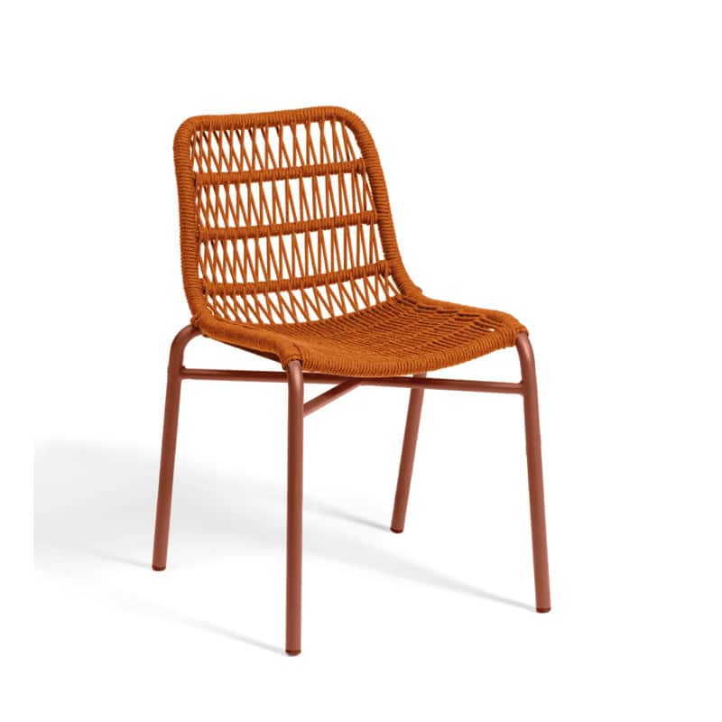 Leaf Outdoor Side Chair Terracotta DeFrae Contract Furniture