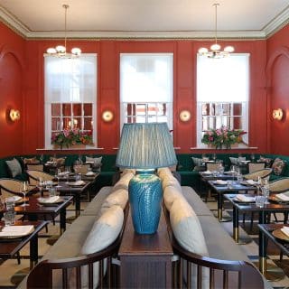 Restaurant furniture at Essence at The Pantiles by DeFrae Contract Furniture Cane chairs 2