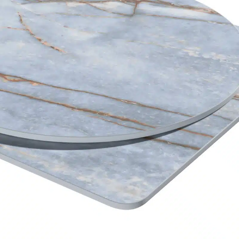 Azure Blue Porcelain Tabletops from DeFrae Contract Furniture