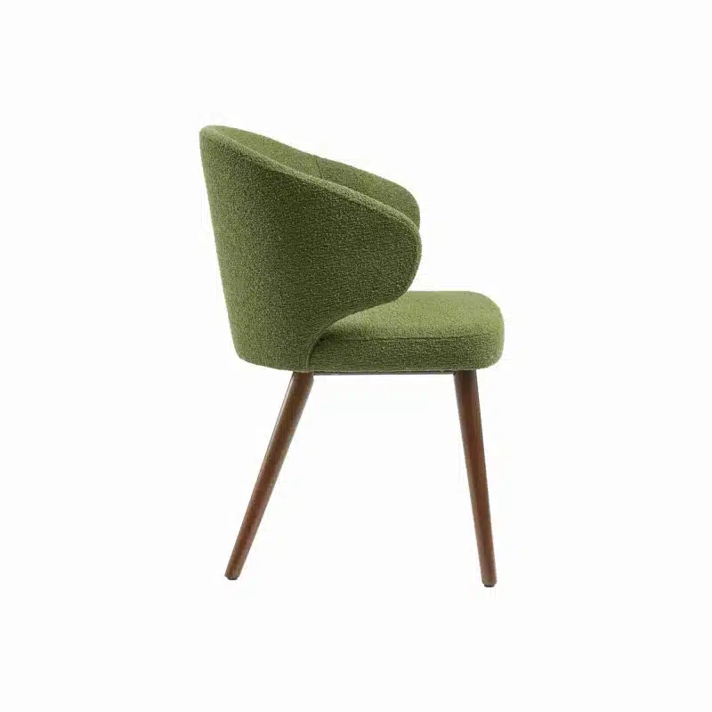 Selma Dining Chair Restaurant Hospitality Hotels from DeFrae Contract Furniture Forest Green Side View