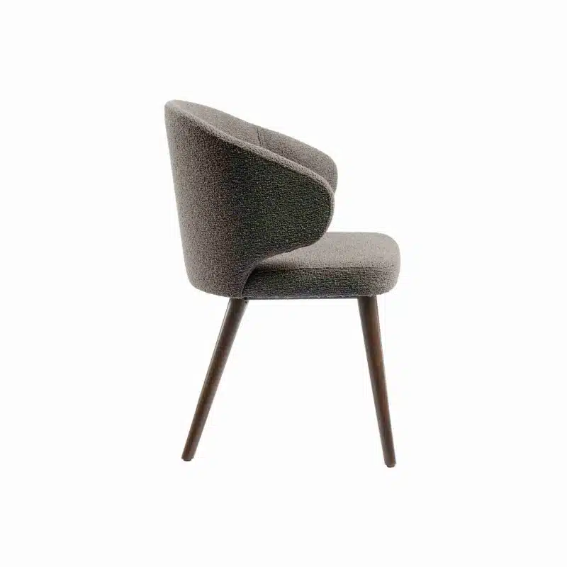 Selma Dining Chair Restaurant Hospitality Hotels from DeFrae Contract Furniture Grey Side View