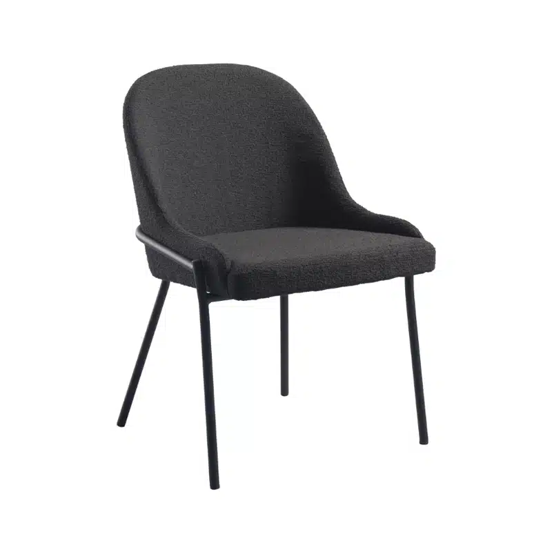 The Westbury Side Chair combines eco-friendly Bouclé and black legs for style and durability. Ideal for restaurants and hotels, with fast UK delivery.