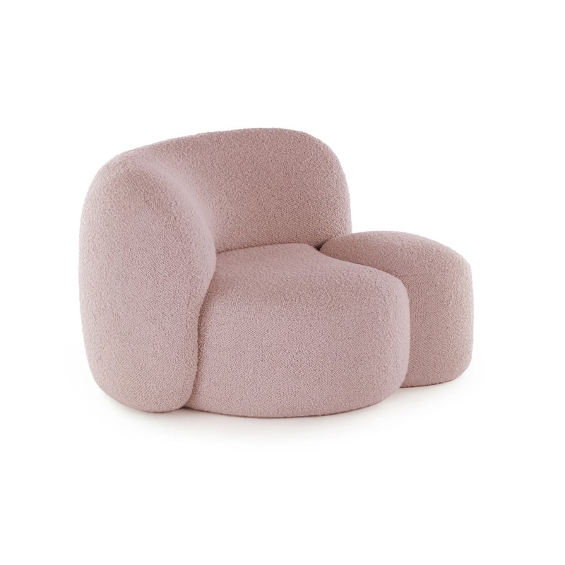 Kartell Aaland Lounge Armchair with sculptural curves – ideal for hotels and residential lounges - Pink