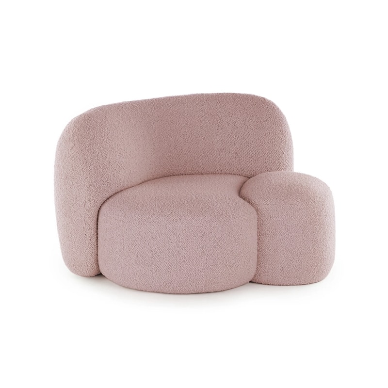 Kartell Aaland Lounge Armchair with sculptural curves – ideal for hotels and residential lounges - Pink
