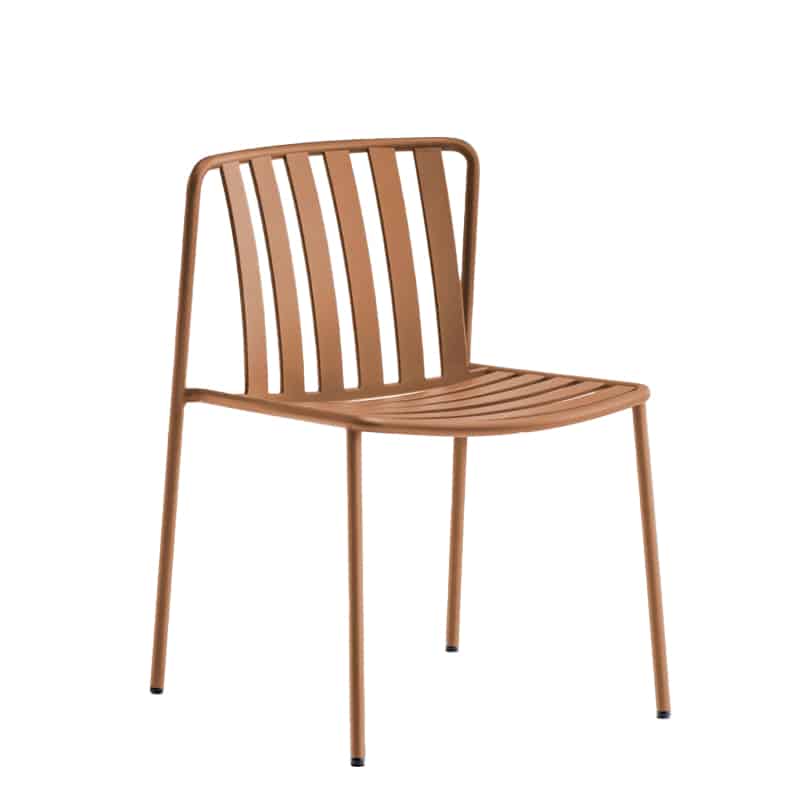Coney 3640 Side Chair Salmon Pink Pedrali at DeFrae Contract Furniture - Coney is ideal for both breakout areas in urban spaces or restaurants and homes terraces. A seat cushion is available.