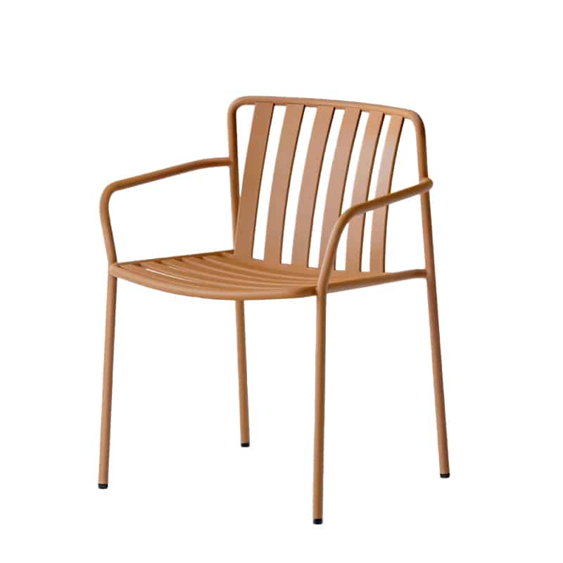 Coney 3645 armchair with curved arms and smooth finish – ideal for restaurant, cafe and bar terraces and hotel & other hospitality outdoor spaces.
