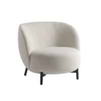 Kartell Lunam Lounge Chair in Orsetto bouclé – perfect for hotels and home interiors