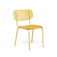 Mom 639 Chair in bold colour with steel frame – ideal for commercial indoor and outdoor spaces - Curry Yellow