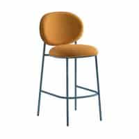 Stiel 2968 Bar Stool with upholstered backrest and slim metal frame – designed for modern hospitality venues